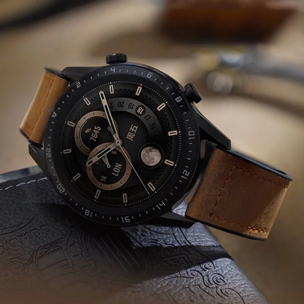 Correa de silicona de cuero para Huawei Watch GT 5 4 46mm 41mm pulsera para Huawei GT5 GT4 GT3 Pro GT2 20mm 22mm Correa - imagen 3