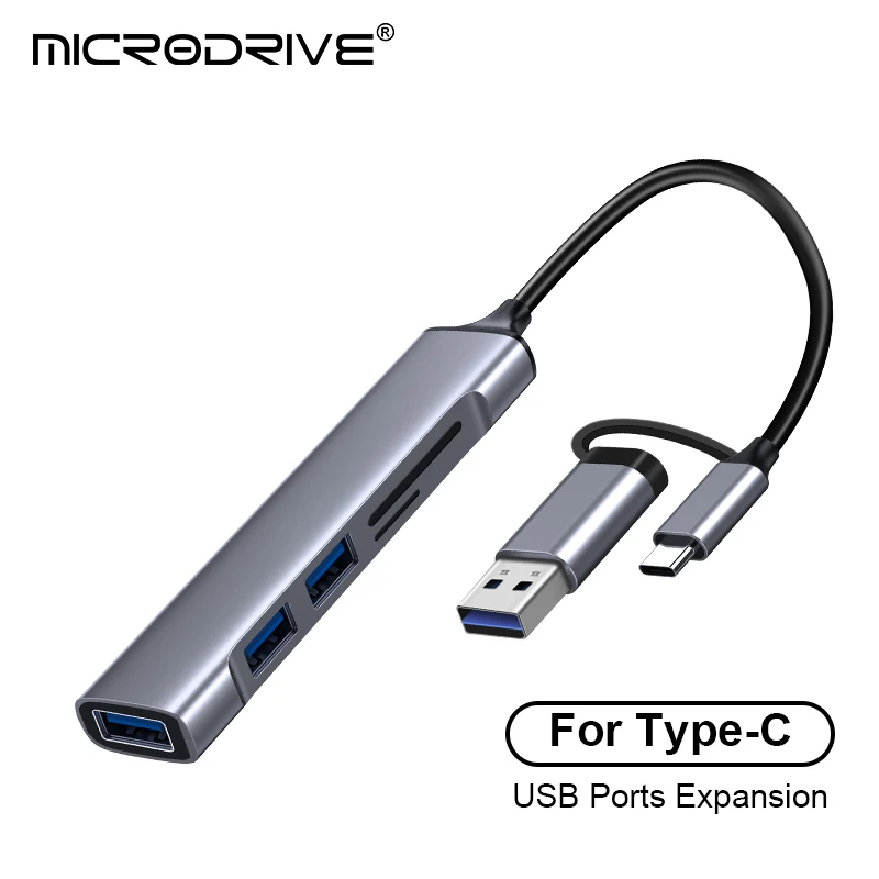 HUB USB 3,0 5 en 1, concentrador USB C, 5Gbps, transferencia de alta velocidad, divisor USB, adaptador OTG C a USB para Macbook 13 15 Air Mi Pro, PC y portátil - imagen 2