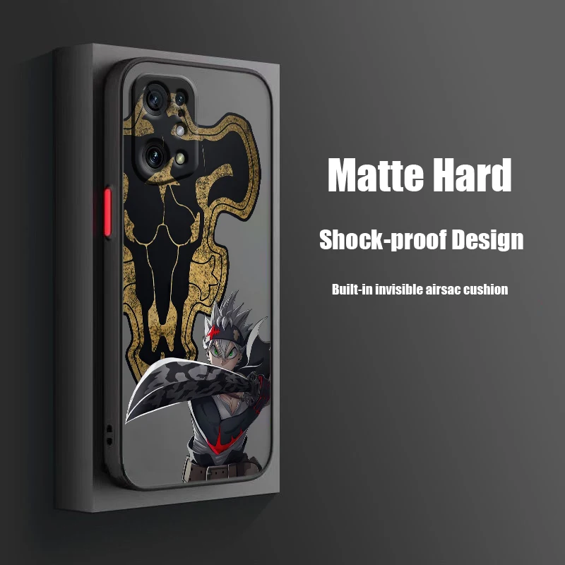 Funda translúcida esmerilada para teléfono, carcasa de Anime de trébol negro para Realme Q3T, Q3S, Q5, GT, Neo 3T, 2, Narzo 50i, 50A, 20A, 10A, X50, X3 Pro - imagen 3