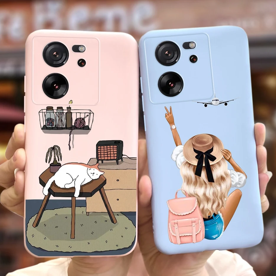 Funda de teléfono a prueba de golpes para Xiaomi 13T Pro, carcasa trasera pintada en caramelo, bonita, a la moda, suave, TPU - imagen 4