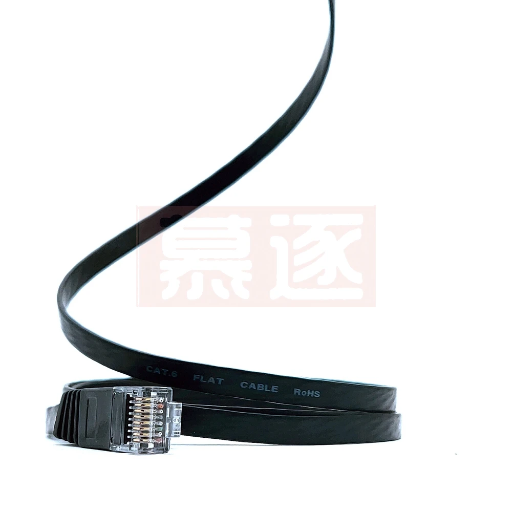 Cable Ethernet RJ45 Cat6 Lan Cable RJ 45 Cable de red plano Cable de conexión para módem, enrutador, TV, panel de conexión, PC, computadora portátil 90 grados - imagen 2