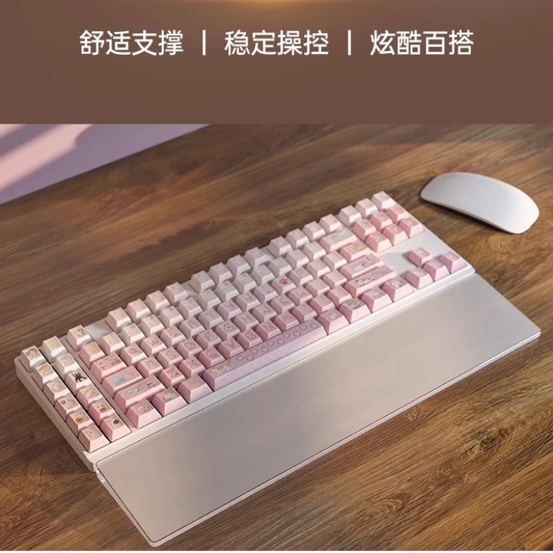 Reposamanos acrílico esmerilado/transparente reposamuñecas personalizado Original ergonómico 60/75/87/98/104 teclas teclado mecánico reposamanos - imagen 5