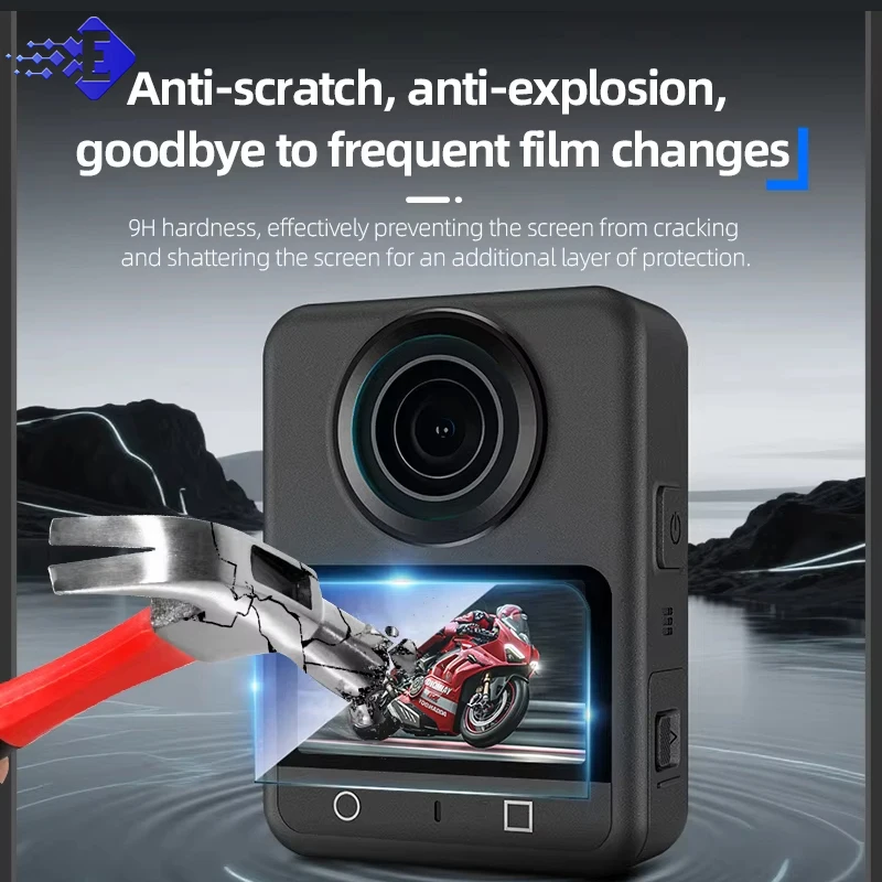 1/2 Uds vidrio templado para DJI OSMO 360 Protector de pantalla de Control película a prueba de arañazos para OSMO 360 accesorios de Cámara de Acción