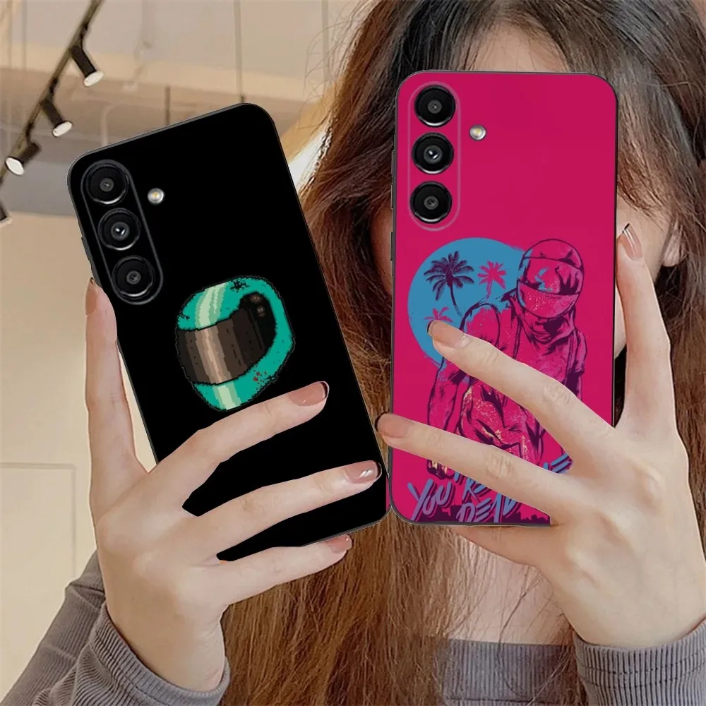 Funda de teléfono H-Hotline Miami Game para Samsung S24,S21,S22,S23,S30,Ultra,S20,Plus,Fe,Lite,Note,10,9,5G, funda suave negra