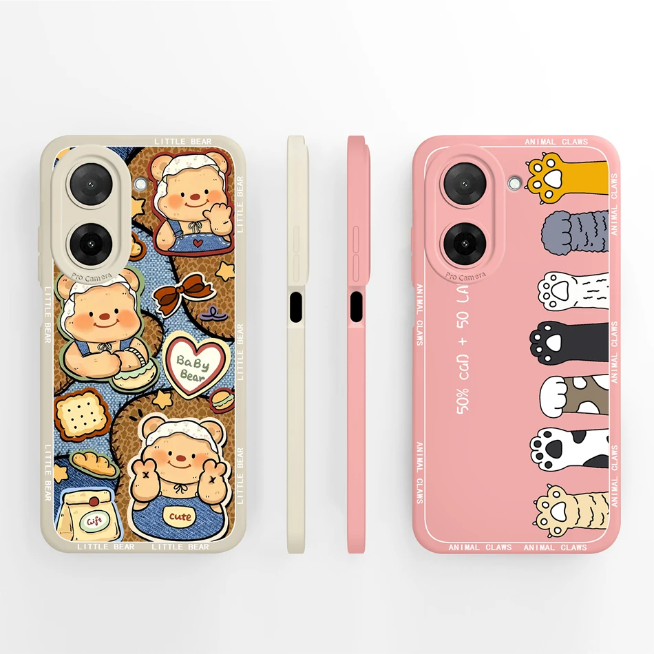 Funda de teléfono para Redmi A5 4G, Funda de protección completa creativa y bonita para RedmiA5, Funda antideslizante ligera de silicona líquida suave - imagen 2