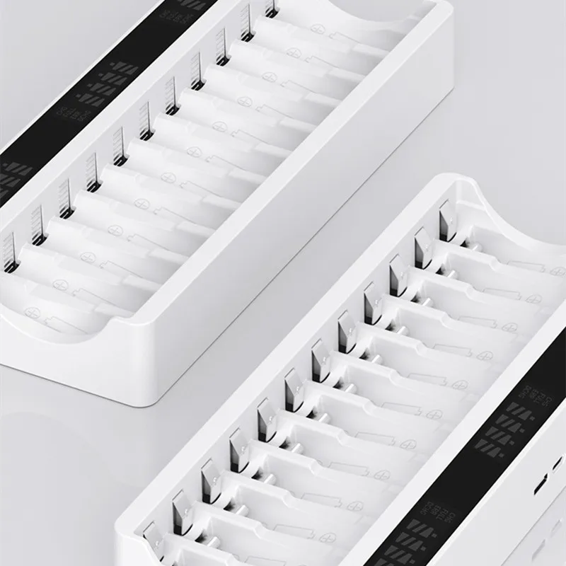 Cargador de batería AA AAA de 1,2 V y 12 ranuras, carga rápida, descarga, cargador LCD inteligente para batería recargable Ni-MH - imagen 5