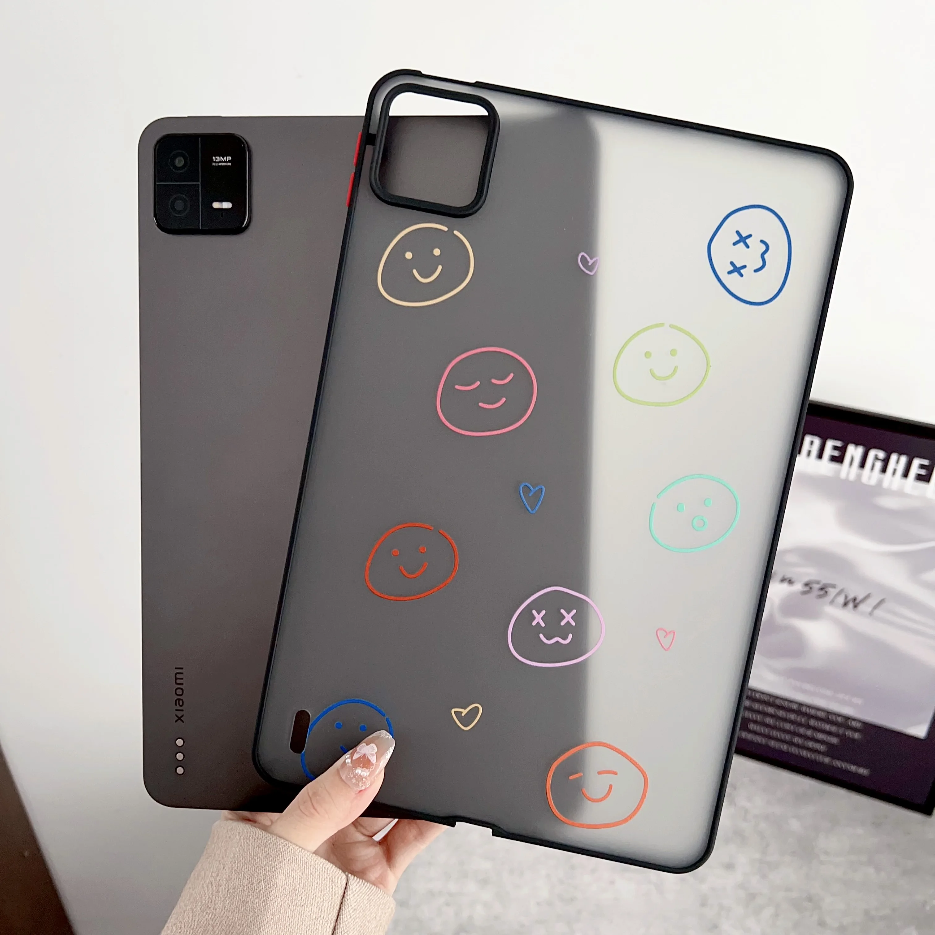 Funda de Tpu pintada para Xiaomi Pad 6s Pro 12,4 2024 6 5 Pro 11 pulgadas, cubierta trasera de Pc amigable con la piel a prueba de golpes para Redmi Pad SE 2023