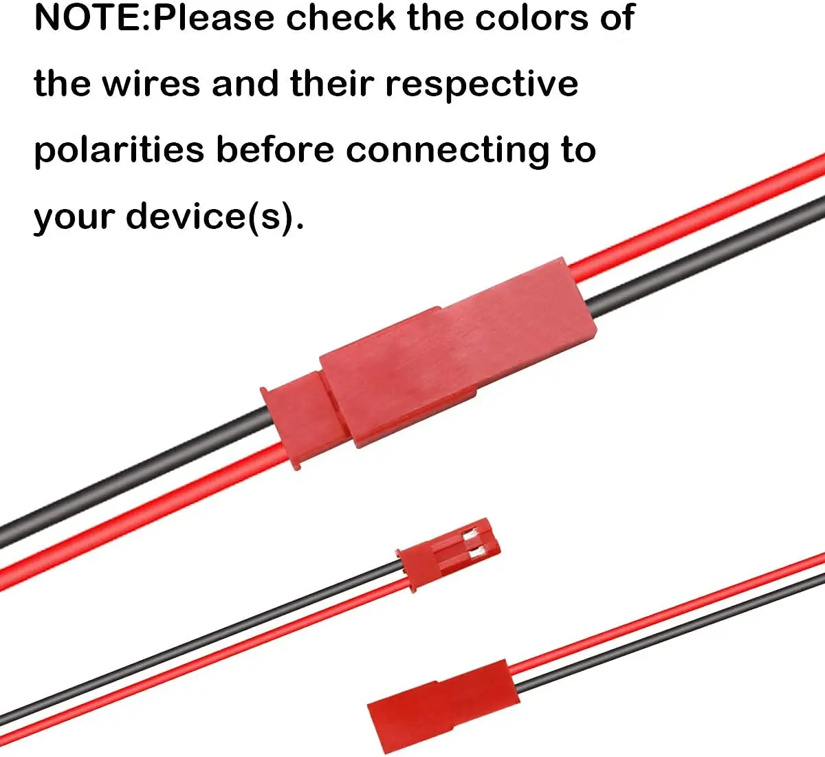20/40 Uds 22 AWG conector de clavija para JST 2Pin macho hembra para JST RCY Cable de conector para tira de lámpara LED RC juguetes batería - imagen 4