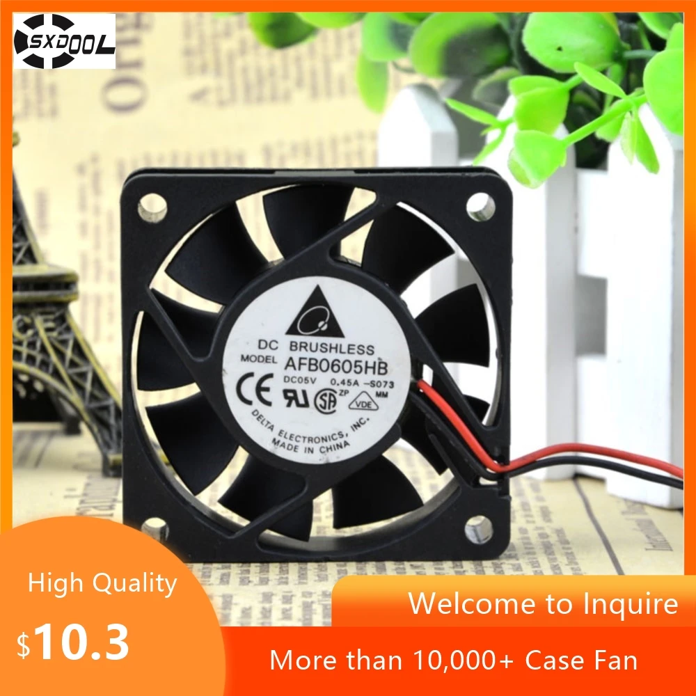 Ventilador de 60 mm para Delta 6015 AFB0605HB 5 V 0.45 A 6 CM Ventilador de refrigeración, electrónica de 2 cables, dispositivos pequeños y aplicaciones - imagen 3