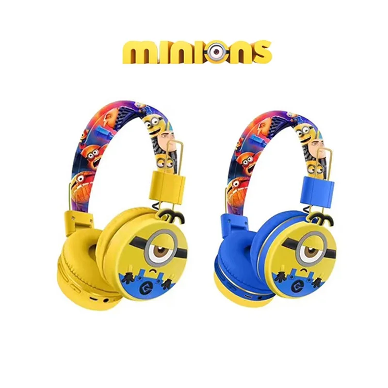 Minions-auriculares inalámbricos con Bluetooth para niño y niña, audífonos estéreo para videojuegos, videojuegos, deportes, película, Despicable Me Senior, regalo