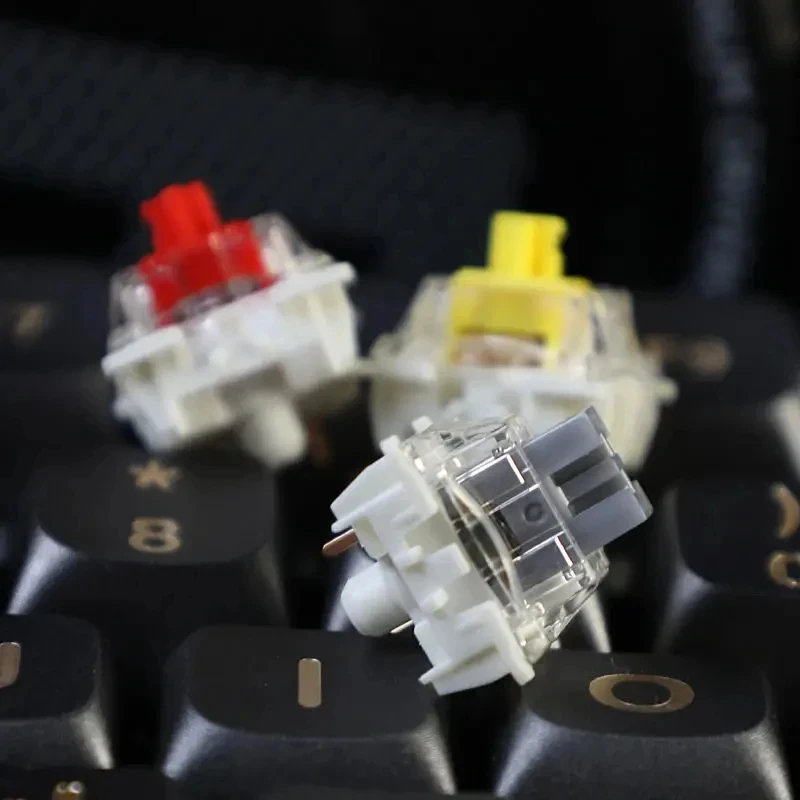Gateron Pro 3,0 V3 interruptor de 3 pines RGB lineal táctil, marrón, rojo, blanco, amarillo, plata, negro, Teclado mecánico prelumado - imagen 4