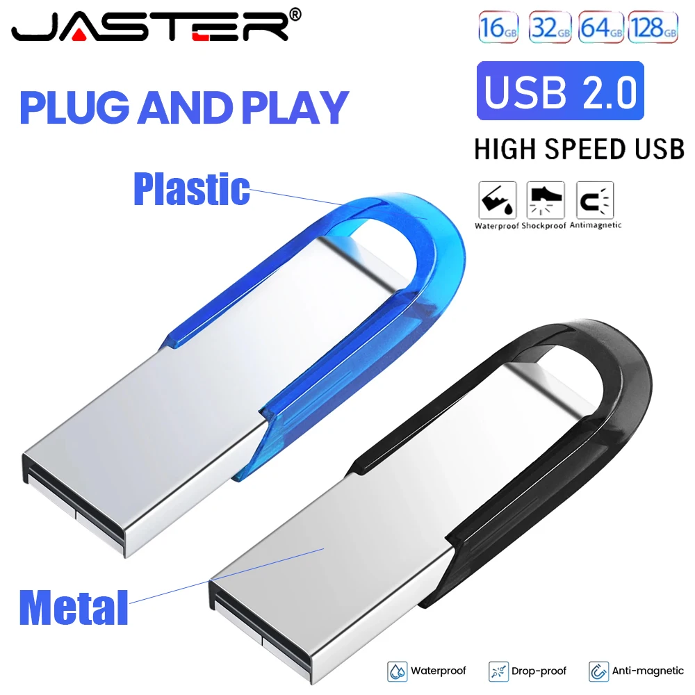 Unidad Flash USB JASTER 2,0 Pendrive 128GB 64GB Ultra Flair 32GB PEN DRIVE 16GB llavero memoria Usb para PC regalo creativo