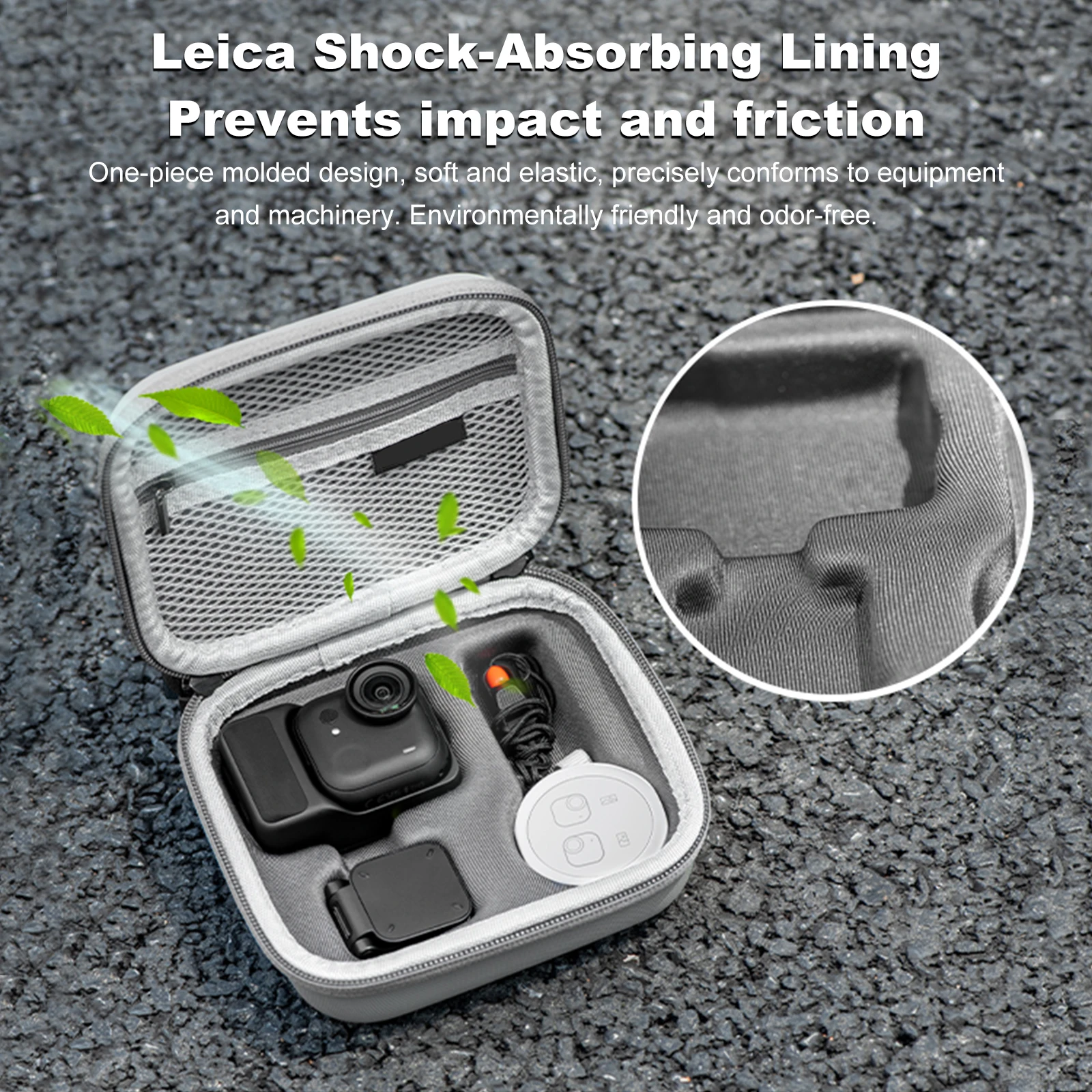 Mini estuche de almacenamiento para cámara Insta360 Go, bolsa de almacenamiento de viaje Ultra portátil, bolso de mano de PU, estuche rígido para Insta360 Go Ultra - imagen 3