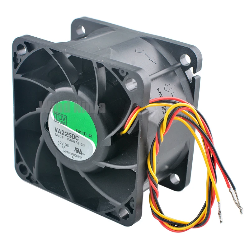 VA225DC V35073-33 ventilador de refrigeración de servidor de alta velocidad 6cm X 60mm DC12V 1.1A 60x60x38mm ventilador de ordenador de disipación de calor óptima - imagen 4