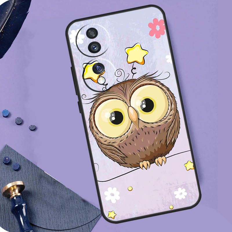 Funda de búho de dibujos animados para Honor, cubierta bonita para Honor Magic 6 5 Pro 50 70 90 Lite, X8b, X9b, X9a, X8a, X7a, X6a, X7, X8, X9 - imagen 4