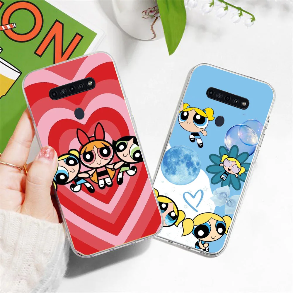 BD-61 The PPowerpuff Girls funda transparente para LG K50S K50 K61 G8 THINQ5 V40 V50 K40 ThinQ Q60 K51S G8x K40S K41S Q61 V60 - imagen 5