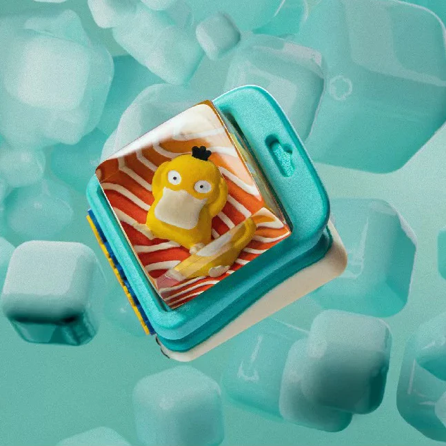 Pokemon Psyduck Lugia resina Keycap personalizado translúcido Teclado mecánico DIY teclas tapas accesorios de teclado Anime Cap regalos - imagen 2