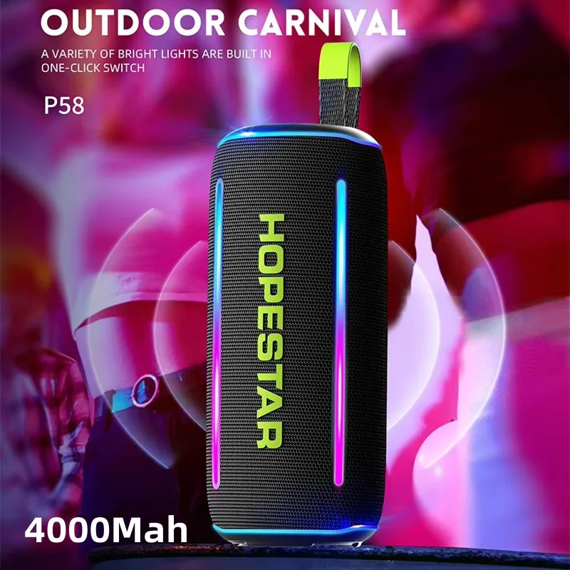 Hopestar P58 Altavoz Bluetooth inalámbrico portátil 40W HIFI calidad de sonido subwoofer altavoz IPX6 impermeable reproductor de música al aire libre - imagen 4