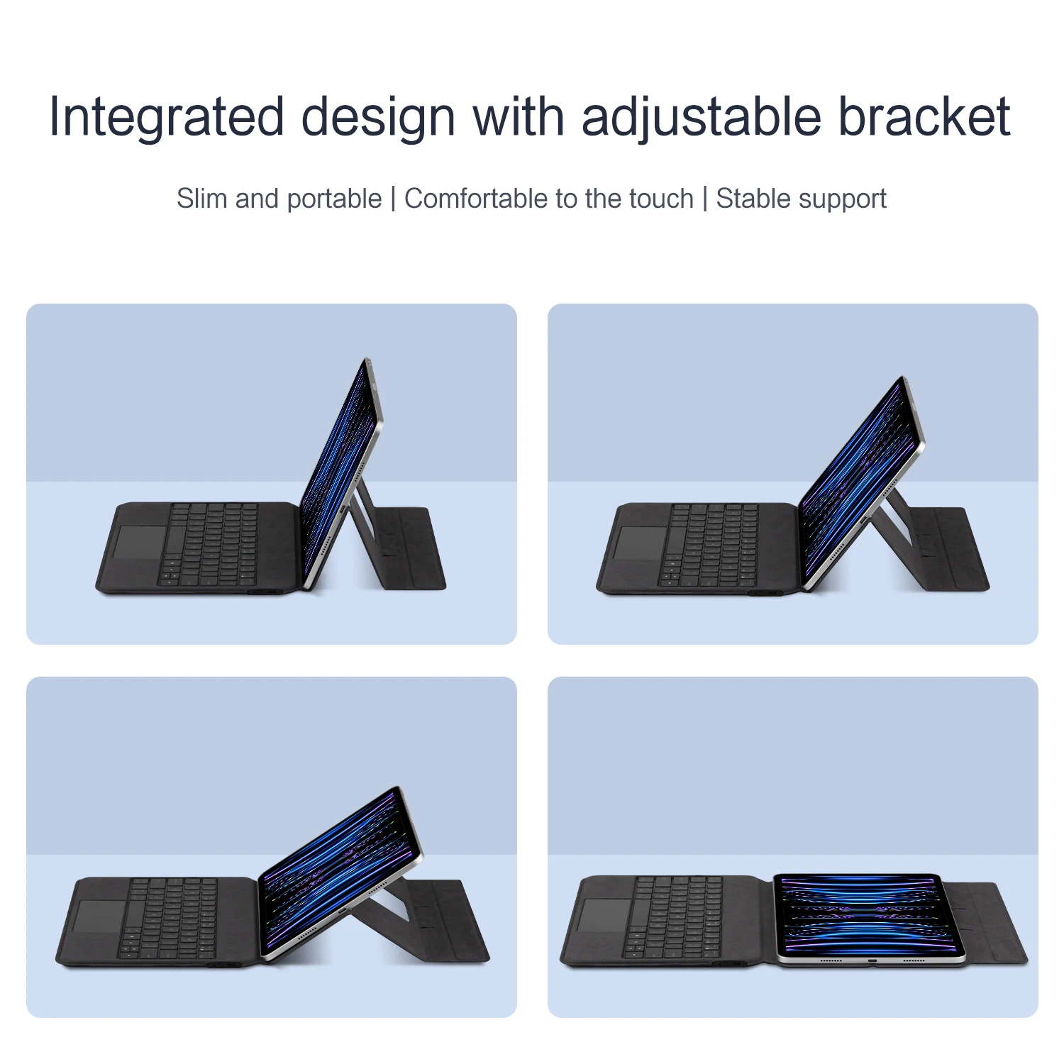 Teclado TouchPad para iPad Air 11 pulgadas M2 M3 funda magnética para iPad Pro 11 1a 2a 3a 4a generación Air 5 4 10,9 "funda con soporte para tableta - imagen 4