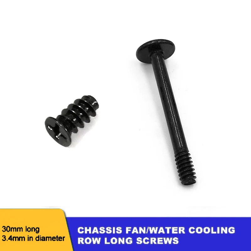 Piezas de ventilador de ordenador de 10 M5, cabeza plana, tornillo corto autorroscante, refrigeración por agua, tornillo largo, caja de 30mm, compartimento para fuente de alimentación - imagen 3