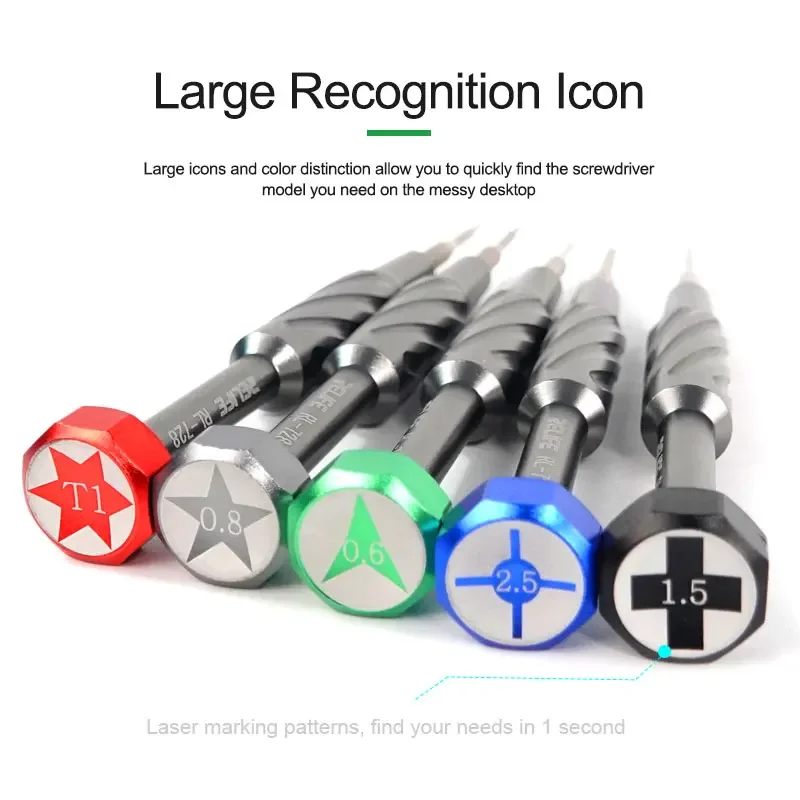 Juego de destornilladores de reparación universales RELIFE RL-728 para teléfonos móviles y portátiles herramientas de destornillador de perno de desmontaje magnético fuerte - imagen 3