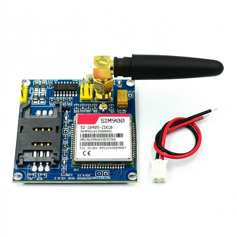 1 Uds módulo GSM SIM900A V4.0 Kit módulo de extensión inalámbrica GSM GPRS antena de placa probada tienda mundial