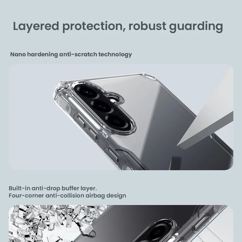 Para Samsung Galaxy A56 5G Funda NILLKIN Nature Pro PC dura a prueba de golpes + TPU contraportada transparente - imagen 3