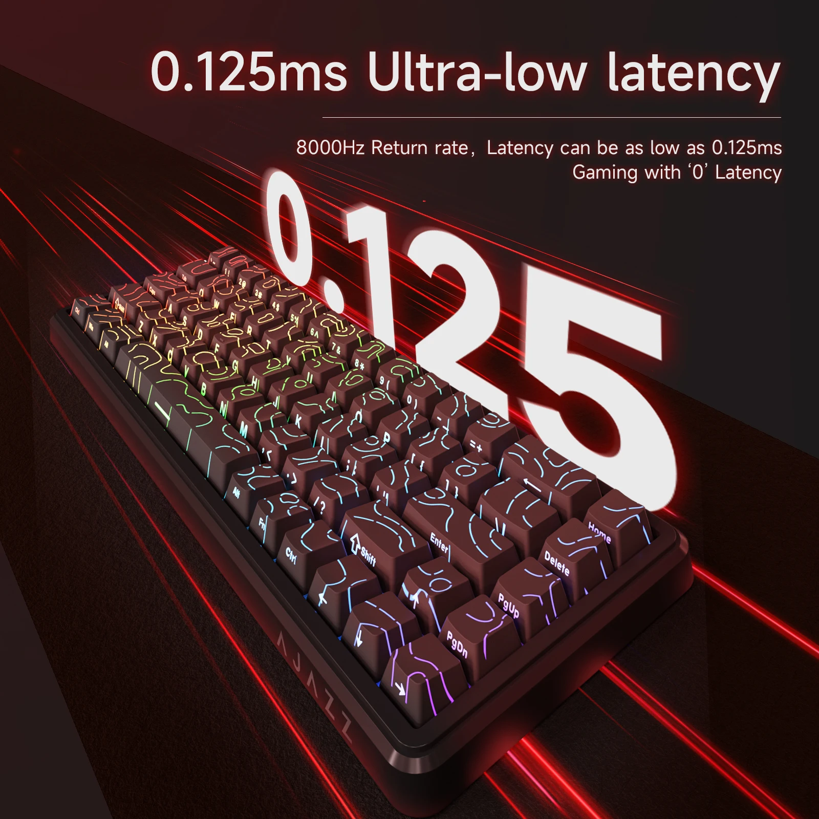 Teclado mecánico AJAZZ AK680 MAX, interruptor de efecto Hall HE 60% 8k/1K RGB, teclado magnético de disparo rápido para juegos con cable/inalámbrico - imagen 3