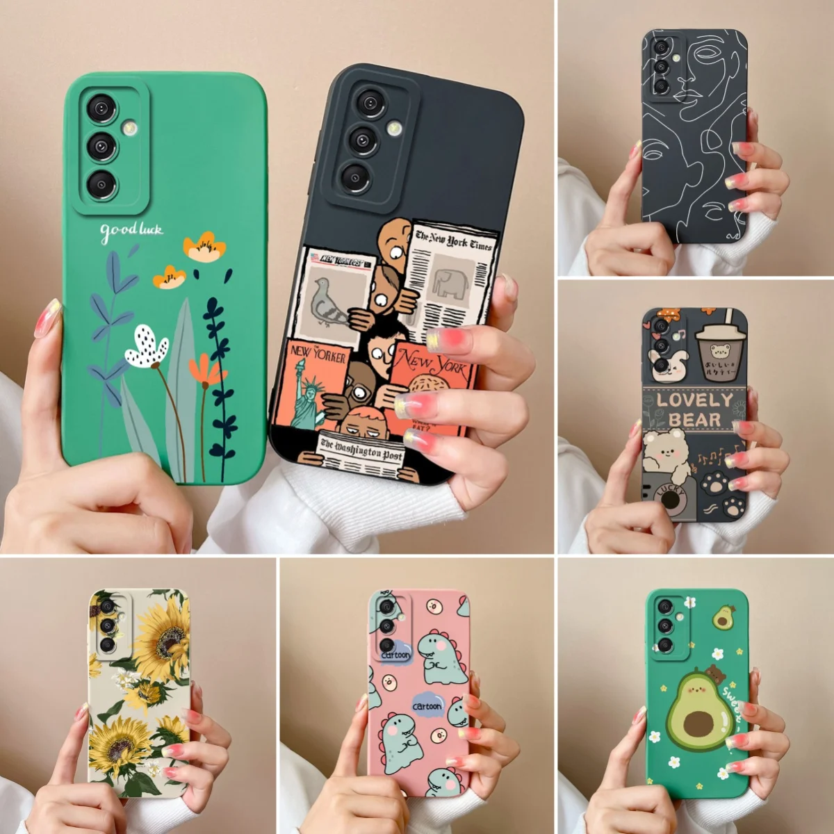 Funda bonita para Samsung Galaxy A15, carcasa de protección completa, suave, de silicona líquida, antichoc, A15 A 15