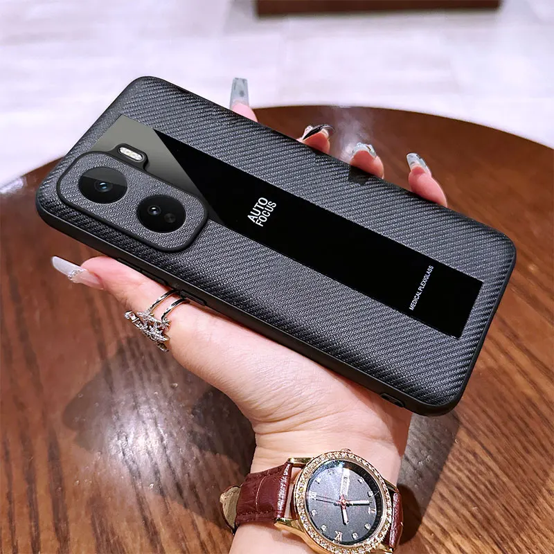 Funda para IQOO Neo 11, piel de oveja de lujo, textura de cuero PU, antideslizante, suave, a prueba de golpes, para VIVO IQOO Neo11, Capa de parachoques - imagen 3