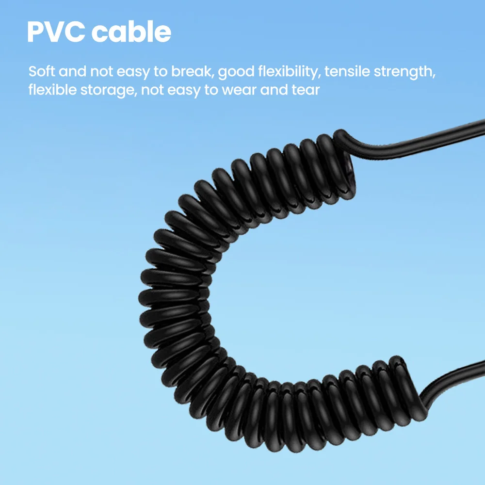 Cable de resorte retráctil para coche, dispositivo de carga rápida con pantalla Digital, PD, 100W, tipo C a tipo C, para iPhone 15, Xiaomi, Huawei - imagen 4