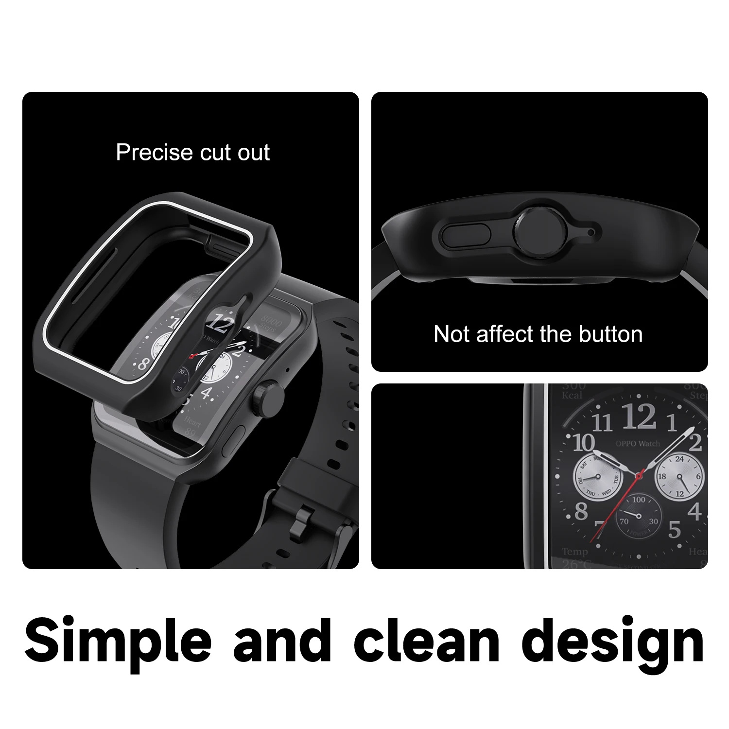 Cubierta de reloj de TPU antiarañazos, Protector de pantalla, carcasa de marco de parachoques, película suave para OPPO Watch 3 Pro, Accesorios inteligentes - imagen 5