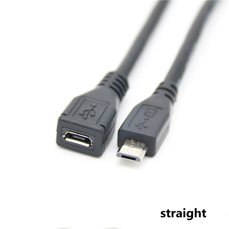 Cable de extensión Micro USB 2.0 macho a hembra de 90 grados arriba abajo izquierda derecha - imagen 2