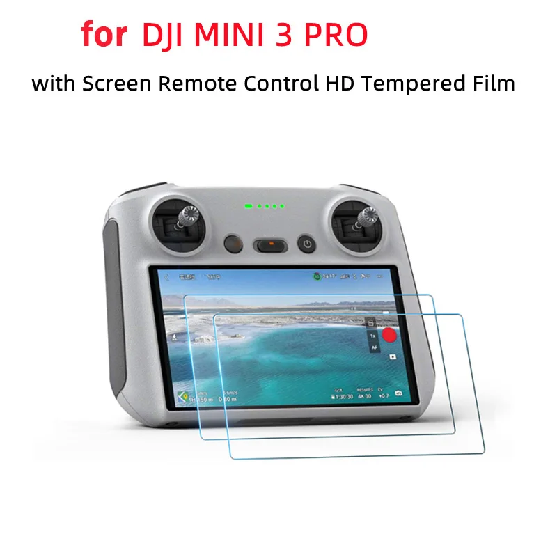 1/3/12 Uds película de vidrio templado para DJI Mini 3 Pro pantalla del controlador Drone preinstalado Protector de pantalla HD antiarañazos - imagen 3