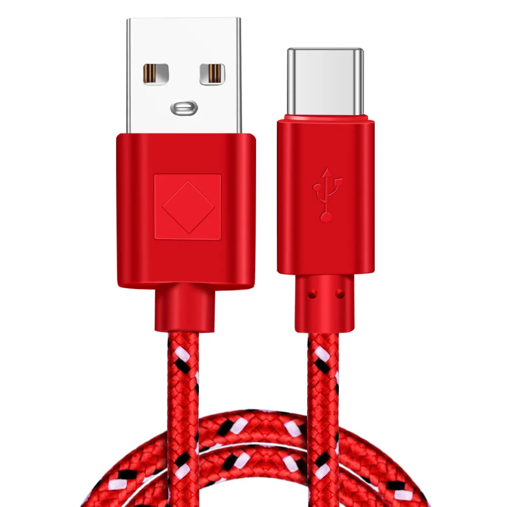 Cable USB tipo C para móvil, Cable de datos de carga rápida de nailon para Samsung S10, S9, Note 9, Oneplus, xiaomi, Huawei, USB-C tipo c - imagen 3