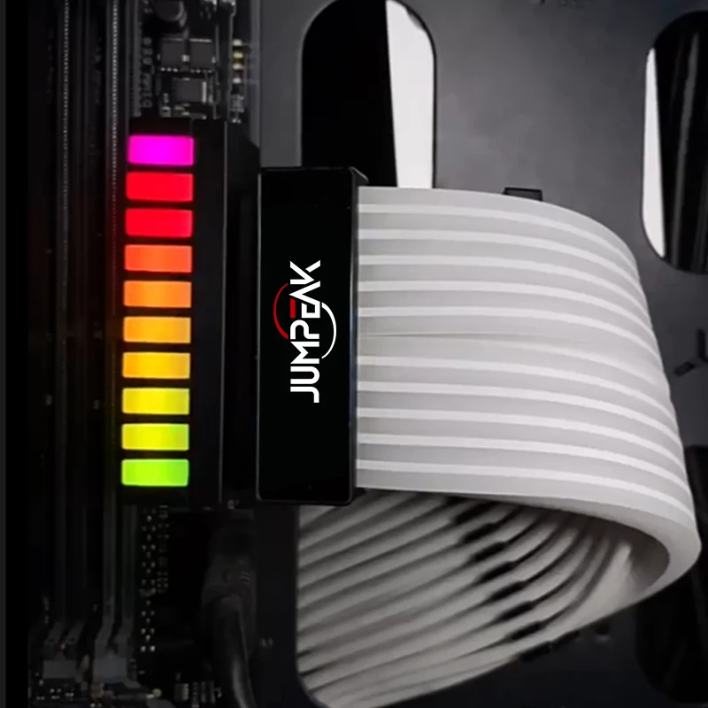 JUMPEAK Ordenador ATX 24PIN 90 Grados Adaptador Enchufe ARGB Sync Ángulo Derecho Fuente de Alimentación Conector Modular - imagen 3