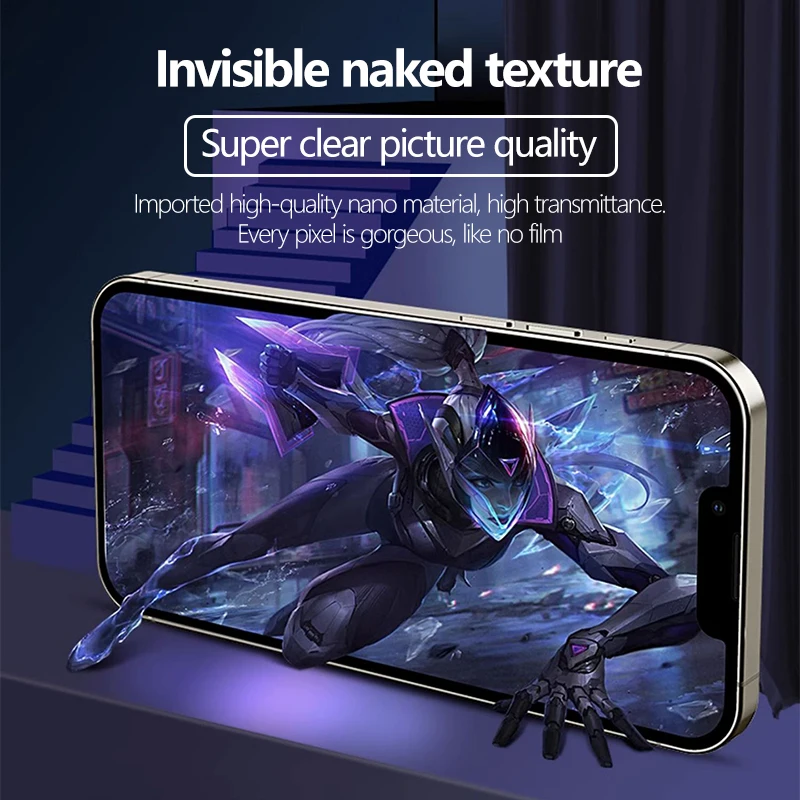 Película de hidrogel para iPhone, Protector de pantalla suave sin accesorios de vidrio para modelos 15, 14, 13, 12, 11 Pro Max, Mini, X, XR, XS, 7, 8, 6S Plus, SE, 4 unidades - imagen 4