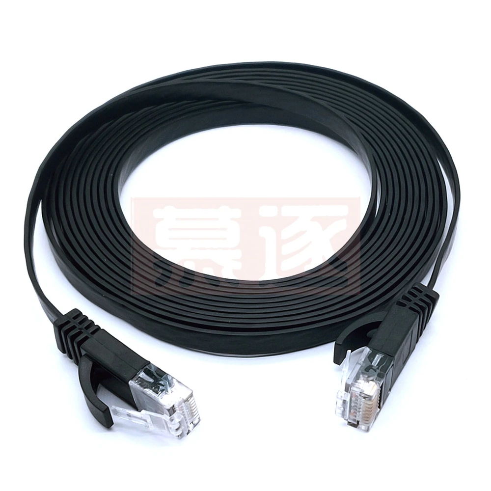 Cable Ethernet RJ45 Cat6 Lan Cable RJ 45 Cable de red plano Cable de conexión para módem, enrutador, TV, panel de conexión, PC, computadora portátil 90 grados - imagen 4