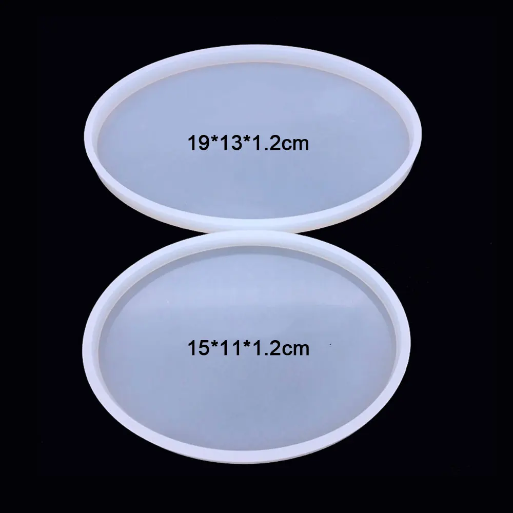 JCD-Molde de silicona para posavasos, molde de resina epoxi, redondo, cuadrado, rectangular, ovalado, fabricación de Base de almacenamiento de joyería DIY, decoración de bandeja de taza - imagen 5
