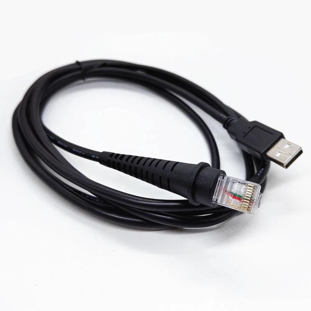 Cable USB a RJ50 de 6,5 pies para escáneres de código de barras metológicos Honeywell MS5145, MS7120, MS9540, MS7180, MS1690, MS9590, MS9520