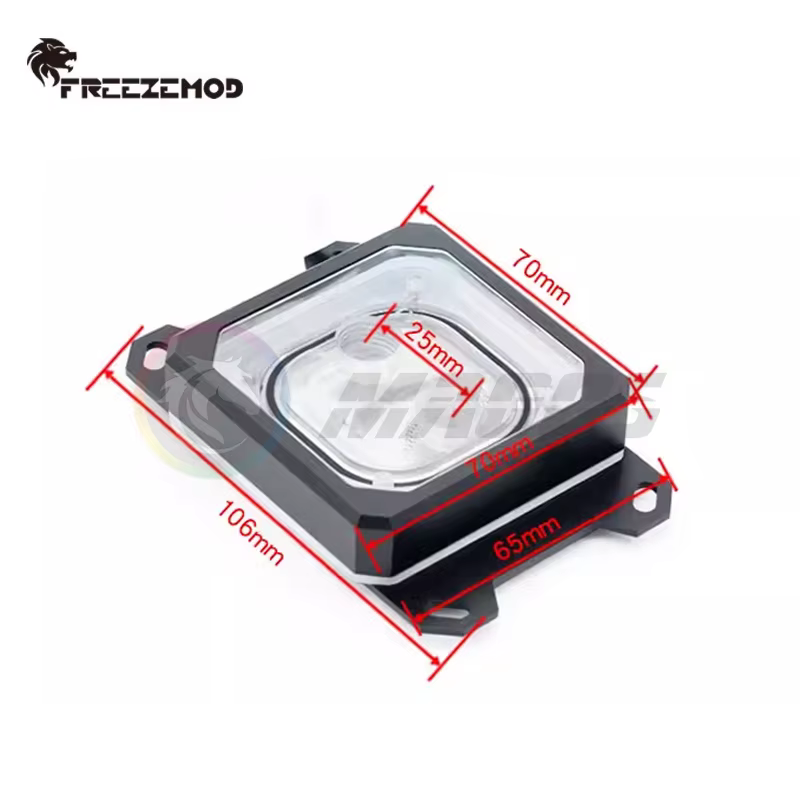 FREEZEMOD Bloque de Agua CPU RGB ARGB AMD AM4/AM5 Metal Acrílico - imagen 4