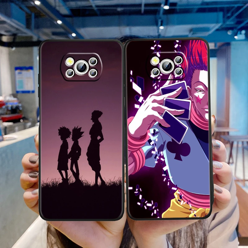 Hunter X Hunter-funda trasera negra para teléfono móvil, carcasa de película de Anime para Xiaomi Mi Poco F5 F4 F3 X6 X5 X4 X3 M6 M5S M4 M3 C65 Pro GT NFC 5G - imagen 2