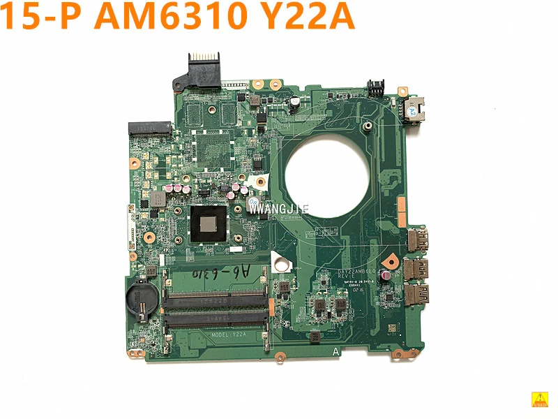 DAY22AMB6E0 para HP Pavilion 15-P AM6310 (A6-6310) placa base para portátil DDR3 100% completamente probada