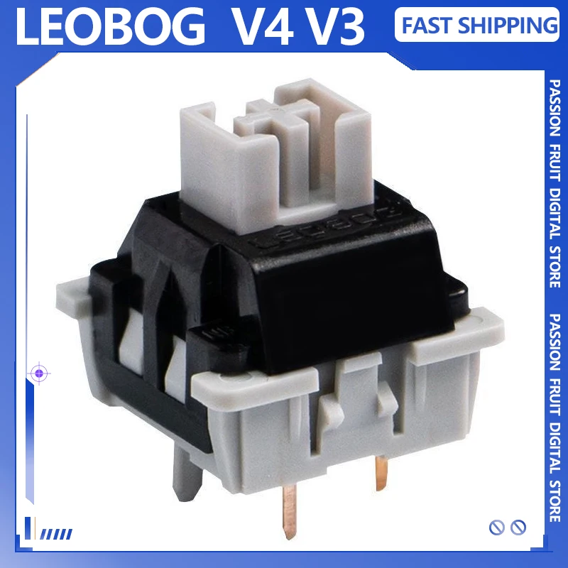 LEOBOG GreyWood V4 V3 interruptor lineal POM interruptores HIFI KIT de teclado mecánico personalizado 35 pines DIY GMK67 Hi75 accesorios para juegos
