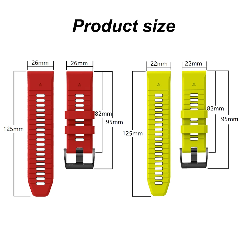 Correa QuickFit de 22mm y 26mm para reloj Garmin Instinct 3 2X, correa de silicona Fenix 8 E 7X 7 6X 6/Tactix 7 AMOLED/Enduro 3, correa de pulsera - imagen 5
