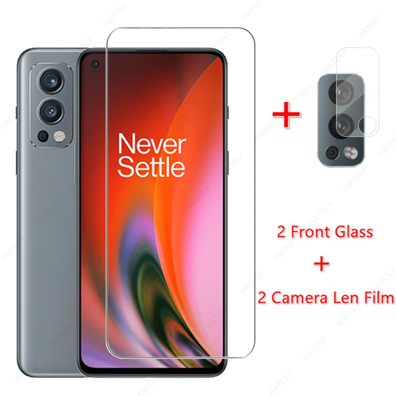 Vidrio templado para OnePlus Nord 2 5G vidrio para One Plus Nord 2 5G N200 CE N10 N100 9 9R 9RT 8T Protector de pantalla película de lente de cámara - imagen 2