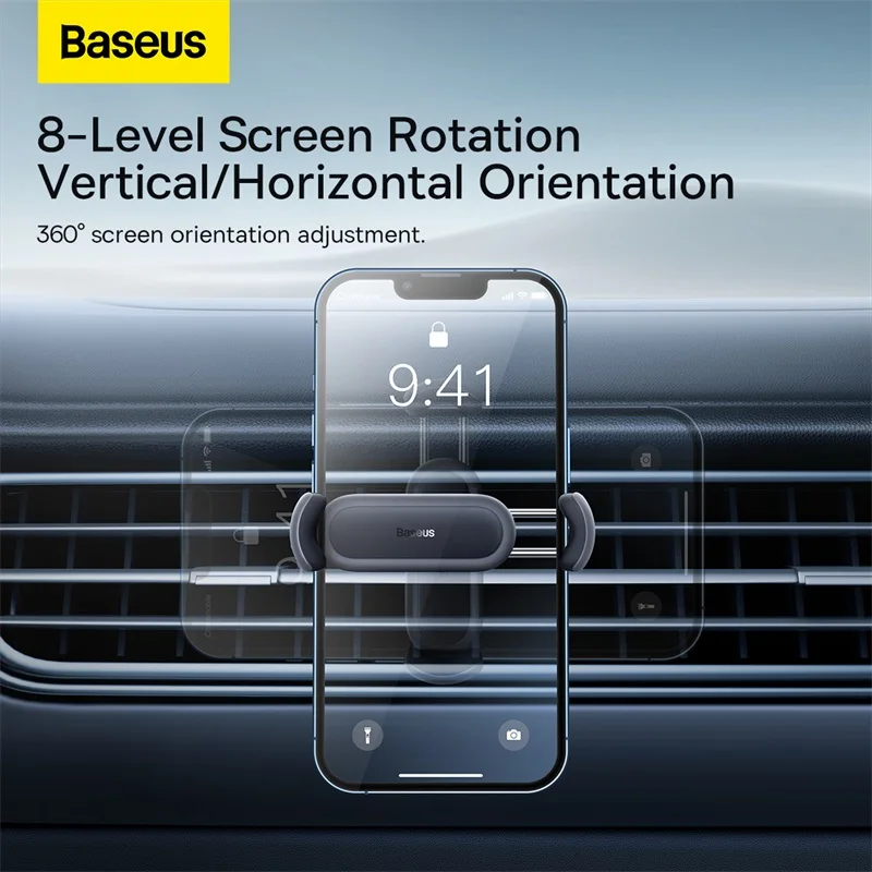 Baseus-Soporte de teléfono para coche, accesorio con rejilla de ventilación, para iPhone 14, 13, 12 Pro, Samsung S22, S21, Xiaomi, Huawei - imagen 2