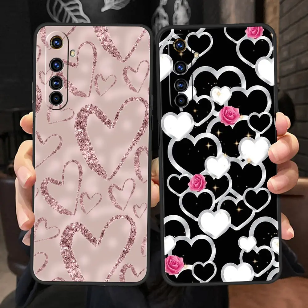Funda de teléfono Gold Rose Love Heart para Realme GT Neo 2 3 3T 5 12 11 5G 10 9 8 5G 7 6 GT5 GT3 GT2 Pro Plus C21 C11 C25 C35 - imagen 2