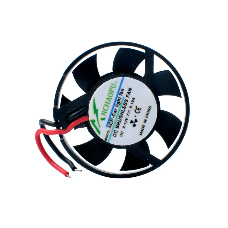 Mini ventilador de refrigeración circular ultrafino para luces LED de coche, 9V, 12V, diámetro de 3cm, 30mm, 30x30x7mm - imagen 4