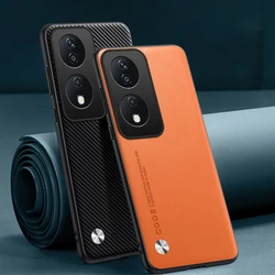 Funda de cuero para Huawei Honor X7b, cubierta protectora de silicona esmerilada de fibra de carbono para teléfono Honor X7b, CLK-LX1 CLK-LX2
